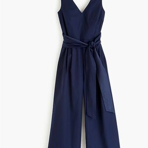 J. Crew Deep Blue V-Neck Jumpsuit